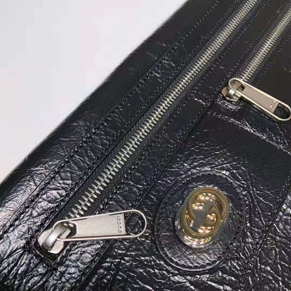 Gucci Medium Soft Leather Messenger Bag In Black NEW W DUSTBAG - Picture 7 of 11